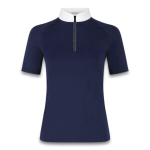 Kentucky Womens Show Shirt with Glitter Zipper Short Sleeve