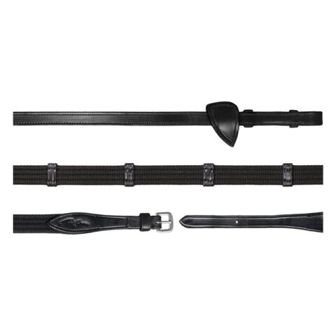 New English 5/8″ Web Reins With 9 Leather Loops NE05K