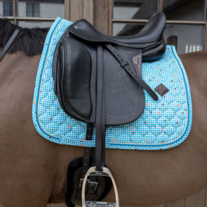 Saddle Pad Velvet Pied-de-Poule Dressage