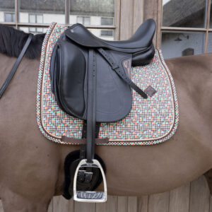 Saddle Pad Velvet Pied-de-Poule Dressage