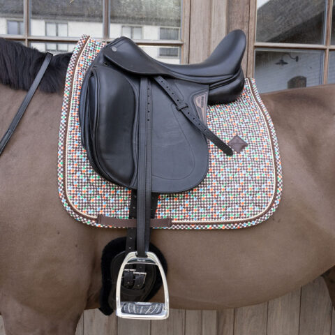 Saddle Pad Velvet Pied-de-Poule Dressage