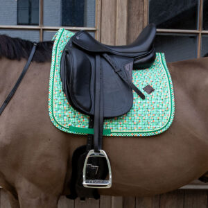 Saddle Pad Velvet Pied-de-Poule Dressage