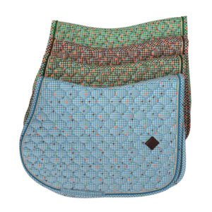 Saddle Pad Velvet Pied-de-Poule Show Jumping