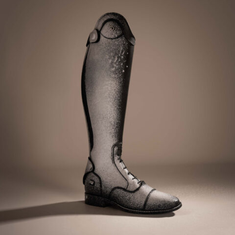Grooming Deluxe Leather Cleaning Foam 72143 Sprayed On Boot
