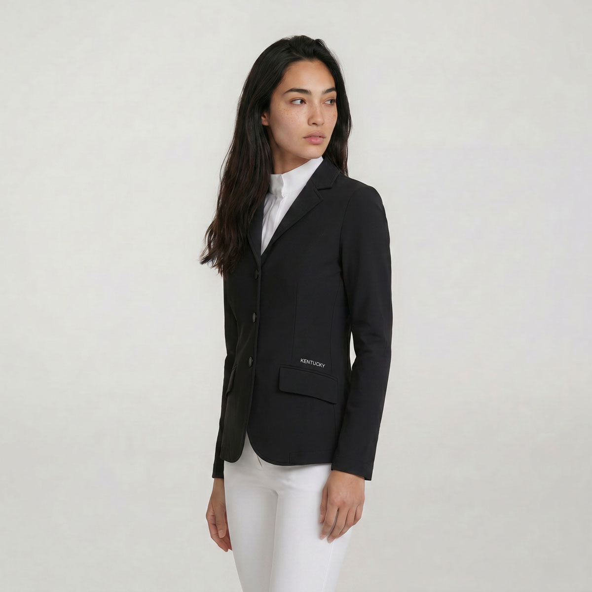 Kentucky Womens Show Jacket Classic 4 Kentucky Womens Show Jacket Classic Black 32021-01 Left Hand Side Profile