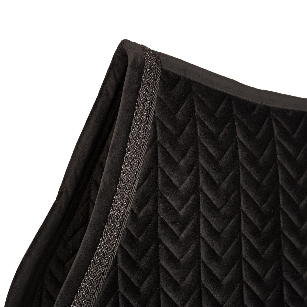 Velvet Fishbone Saddle Pad Plaited Glitter Rope 4 Velvet Fishbone Saddle Pad Plaited Glitter Rope